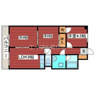 メゾン実のり【2階】の間取り