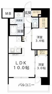 コンフォリア・リヴ京橋【2階】の間取り