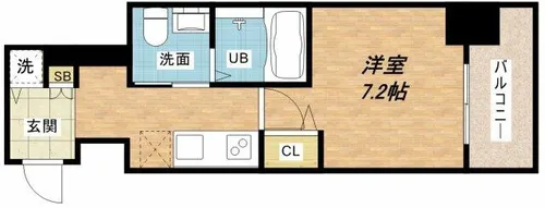 ステージグランデ堺筋本町【8階】の間取り