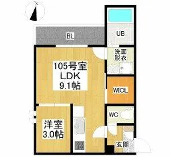 GRANDTIC東枇杷島駅前【1階】の間取り