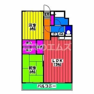 サンコーポあまの【210号室】の間取り