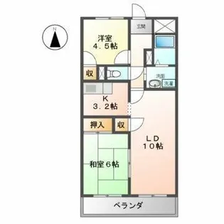 鳥山マンションⅢ【5階】の間取り