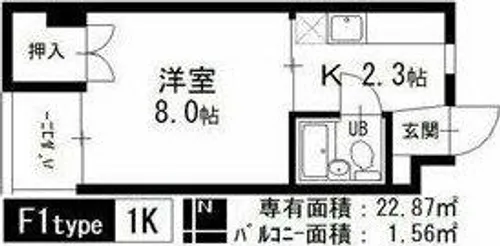 東山レジデンス【2階】の間取り