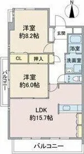 リアン東山【4階】の間取り