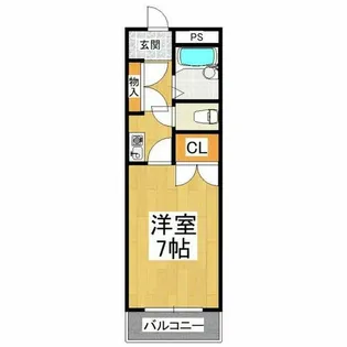 スクエアメゾン阪南【2階】の間取り