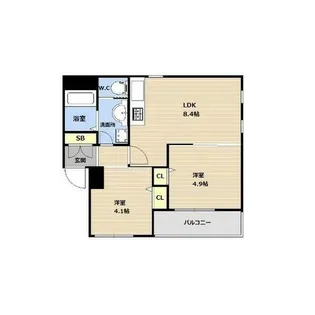 PLEAST FOMA平尾【0202号室】の間取り