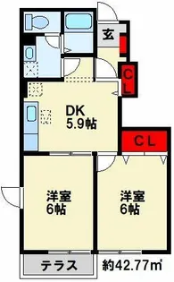 ボナール杁【1階】の間取り