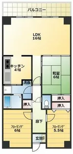 PHOENIX COURT 交野Ⅰ【4階】の間取り