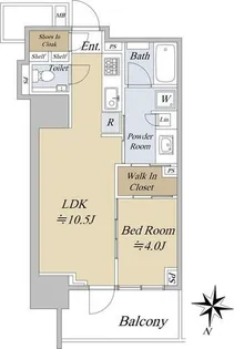プラウド久屋大通【11階】の間取り