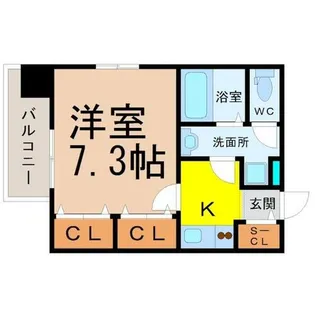 エイペックス名古屋鶴舞公園前【6階】の間取り