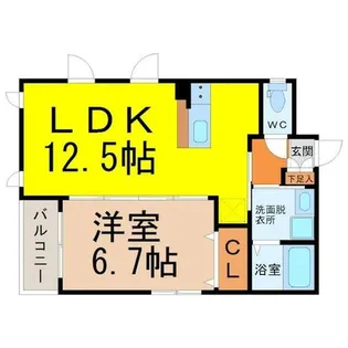 プリムール高蔵【2階】の間取り