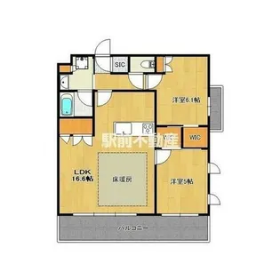 クリオ渡辺通アーバンマークス【601号室】の間取り