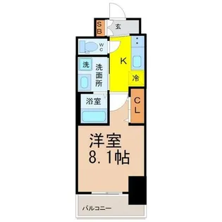 エステムコート名古屋今池アーバンゲート【7階】の間取り