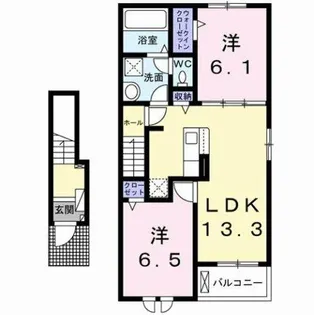 セルティス【2階】の間取り