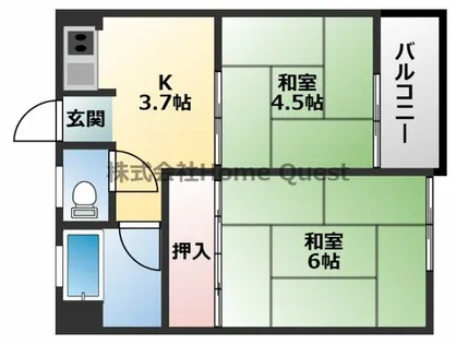RHYTHM柏原【4階】の間取り