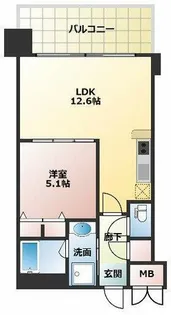 グランカーサ新大阪SOUTH【4階】の間取り