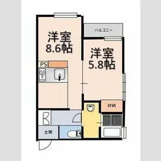 Glicina南巽vient【2階】の間取り