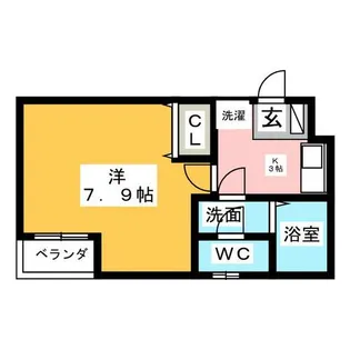 A-legato鳥居西通【3階】の間取り