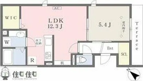 Grande Cuore【106号室】の間取り