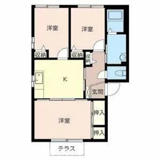 加東市上滝野(JAハーブハイツ上滝野)【1階】の間取り