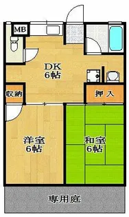 シティーハイム三浦【1階】の間取り