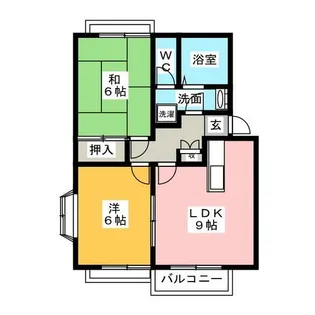 グランデュー小本B【2階】の間取り