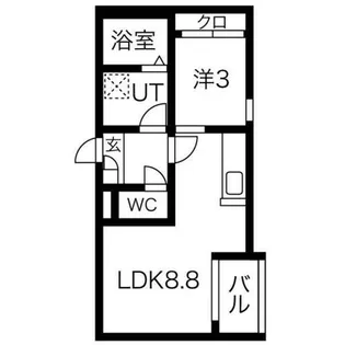 REGALEST栄生駅【1階】の間取り