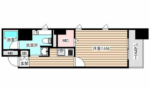 セレッソコートリバーサイドOSAKA【6階】の間取り