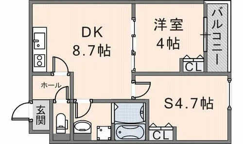 D porta mild【2階】の間取り