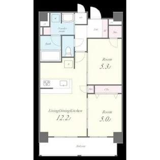セイワパレス大阪城南【8階】の間取り