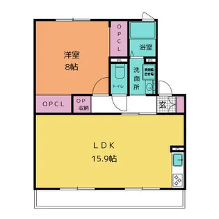 グリーンパレス天神【2階】の間取り