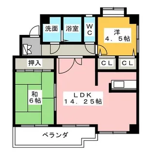 シャンポール高社【1階】の間取り