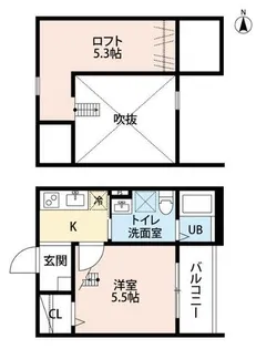 Ciel Bleu 志賀本通【2階】の間取り