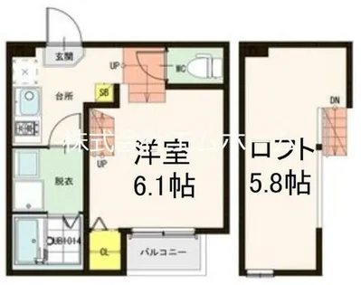 愛知県名古屋市天白区井の森町【アパート】の間取り
