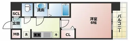 アドバンス大阪ビヤン【5階】の間取り