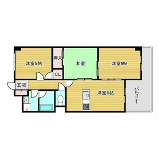 カサベラ甲南【1103号室】の間取り