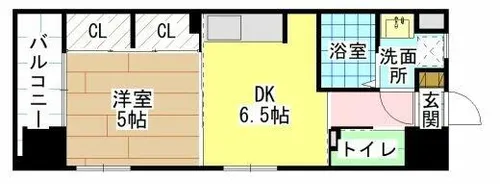 福岡県北九州市若松区中川町【マンション】の間取り