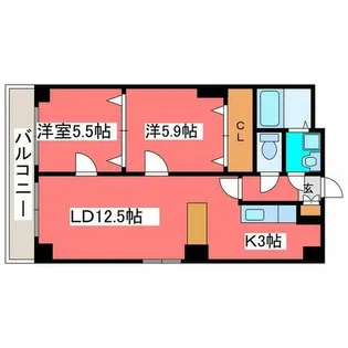 サントアリオデ平岸【1階】の間取り