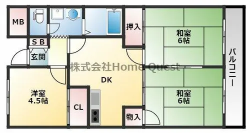 ガーデン陽光園【203号室】の間取り