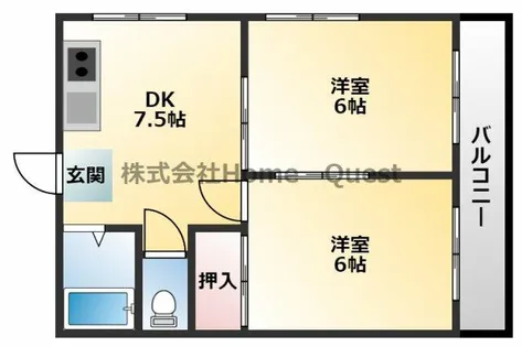 アイキューブ流町【3階】の間取り
