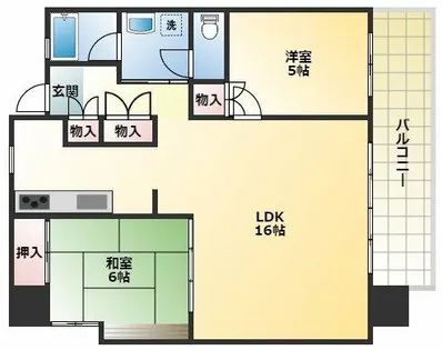 清川六番館【5階】の間取り