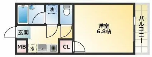 1Kの間取り画像
