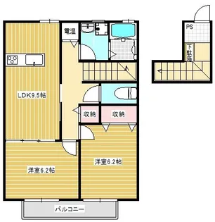 メゾン・ストークA棟【2階】の間取り
