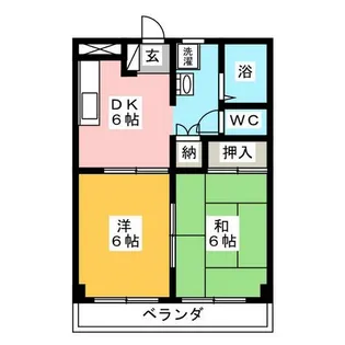 パールハイツ八幡【3階】の間取り