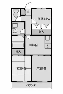メゾンパークサイド【303号室】の間取り