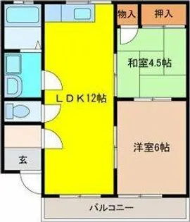 キャッスル大倉【2階】の間取り