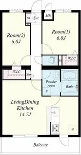 ソラード センリ【2階】の間取り