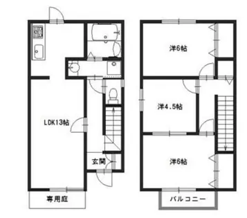セジュール高浜【1階】の間取り