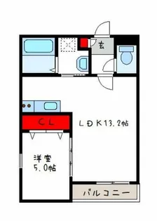 カーサセレーノ【1階】の間取り