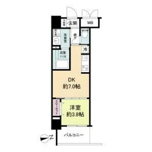 ブランシエスタ明石【2階】の間取り